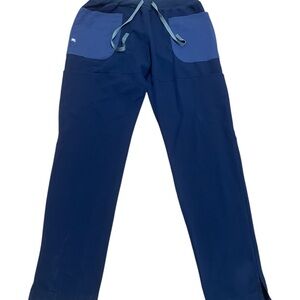 Figs Navy Joggers with Light Blue Pocket Panels